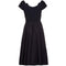 ARCHIVE - 1950s Marjorie Montgomery Black Novelty 3D Hand Painted Fish Print Dress