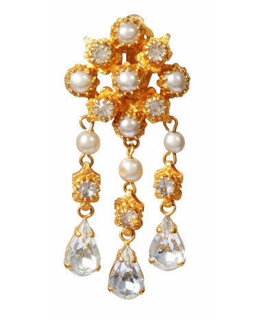 ARCHIVE - 1950s Mitchel Maer for Christian Dior Crystal Teardrop Earrings