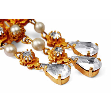 ARCHIVE - 1950s Mitchel Maer for Christian Dior Crystal Teardrop Earrings