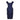 ARCHIVE - 1950s Navy Silk Dress With Tiered Petal Skirt And Peplum Waistband