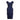 ARCHIVE - 1950s Navy Silk Dress With Tiered Petal Skirt And Peplum Waistband