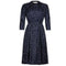 ARCHIVE - 1950s Navy Silk Heart Dress