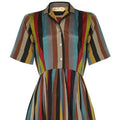 ARCHIVE - 1950s Peck & Peck Striped Silk Shirt Dress