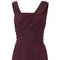 ARCHIVE - 1950s Perlmutt Plum Silk Chiffon Cocktail Dress
