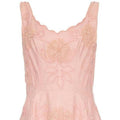 ARCHIVE - 1950s Pink Linen Dress with Appliqué and Pearls