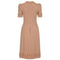 ARCHIVE - 1950s Pink Taupe Knitted Dress with Ribbon Detail