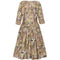 ARCHIVE - 1950s Polished Cotton Dress With Floral Print