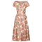 ARCHIVE - 1950s Polished Cotton Floral Dress