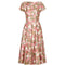 ARCHIVE - 1950s Polished Cotton Floral Dress
