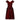 ARCHIVE - 1950s Red Silk Dress with Black Lace