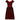 ARCHIVE - 1950s Red Silk Dress with Black Lace