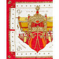 ARCHIVE - 1950s Red White and Gold Vue de Carrosse Hermes Scarf