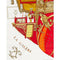 ARCHIVE - 1950s Red White and Gold Vue de Carrosse Hermes Scarf