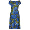 ARCHIVE - 1950s Rembrandt Green & Blue Silk Wiggle Dress