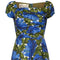 ARCHIVE - 1950s Rembrandt Green & Blue Silk Wiggle Dress