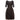 ARCHIVE - 1950s Sheer Black Dress With Rose and Leaf Print