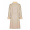 ARCHIVE - 1950s Stegari Grey Wool and Mink Trimmed Dress