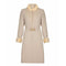 ARCHIVE - 1950s Stegari Grey Wool and Mink Trimmed Dress