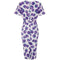 ARCHIVE - 1950s Textured Cotton Dress With Purple Fruit Print