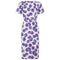ARCHIVE - 1950s Textured Cotton Dress With Purple Fruit Print