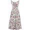 ARCHIVE - 1950s Victor Josselyn Cream and Pink Floral Print Cotton Dress