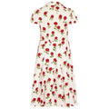 ARCHIVE - 1950s White Cotton Rose Print Dress