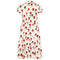 ARCHIVE - 1950s White Cotton Rose Print Dress