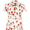 ARCHIVE - 1950s White Cotton Rose Print Dress