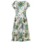 ARCHIVE - 1950s White Floral Dress With Organza Overlay