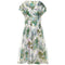 ARCHIVE - 1950s White Floral Dress With Organza Overlay
