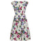 ARCHIVE - 1950s White Rose Print Cotton Dress