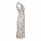 ARCHIVE - 1950s White Velvet Embossed Floral Print Dress