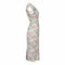 ARCHIVE - 1950s White Velvet Embossed Floral Print Dress