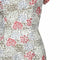 ARCHIVE - 1950s White Velvet Embossed Floral Print Dress