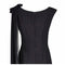 ARCHIVE - 1950s Worth Demi Couture Black Silk Chiffon Dress