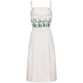 ARCHIVE - 1950s/60s Tina Leser White Sundress with 3D Embroidery
