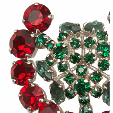ARCHIVE - 1959 Christian Dior by Henkel and Grosse Red and Green Crystal Brooch