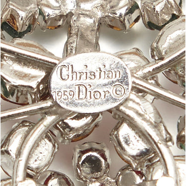 ARCHIVE - 1959 Christian Dior by Henkel and Grosse Red and Green Crystal Brooch