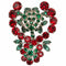 ARCHIVE - 1959 Christian Dior by Henkel and Grosse Red and Green Crystal Brooch
