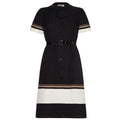 ARCHIVE - 1960s Black Linen Dress with Cut Out Detail