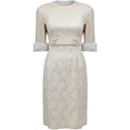ARCHIVE - 1960s Carol Brent Jackie Kennedy Style Ivory Brocade Dress