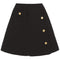 ARCHIVE - 1960s Courreges Black Wool A-Line Skirt