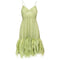 ARCHIVE - 1960s Couture Green Chiffon Dress with Feather Trim