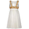 ARCHIVE - 1960s Couture White Mini Dress with Gold Appliqué Bodice