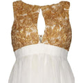 ARCHIVE - 1960s Couture White Mini Dress with Gold Appliqué Bodice