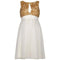 ARCHIVE - 1960s Couture White Mini Dress with Gold Appliqué Bodice