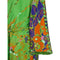 ARCHIVE - 1960s Floral Print Green Dress With Button Detail
