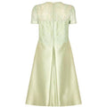 ARCHIVE - 1960s Green Silk Dress With Lace Overlay