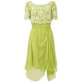 ARCHIVE - 1960s Ian Thomas Lime Green Beaded Chiffon Dress