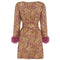 ARCHIVE - 1960s Jean Varon Dress With Fur Cuffs